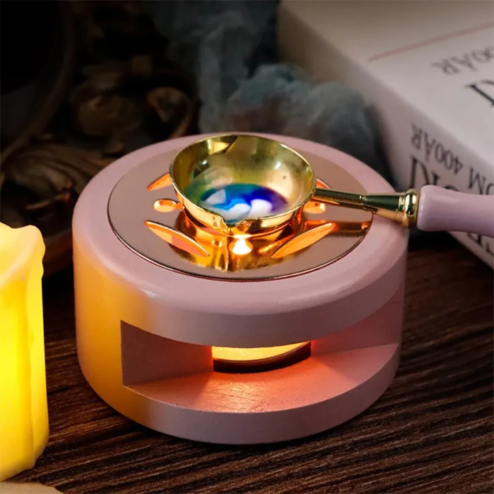 WAX Seal ชุดแสตมป์ Lacquer เตา WAX Seal ช้อนละลายยางไม้ละลายเครื่องทําความร้อนขี้ผึ้งลูกปัดหม้อ Stick เครื่องทําความร้อนหัตถกรรม