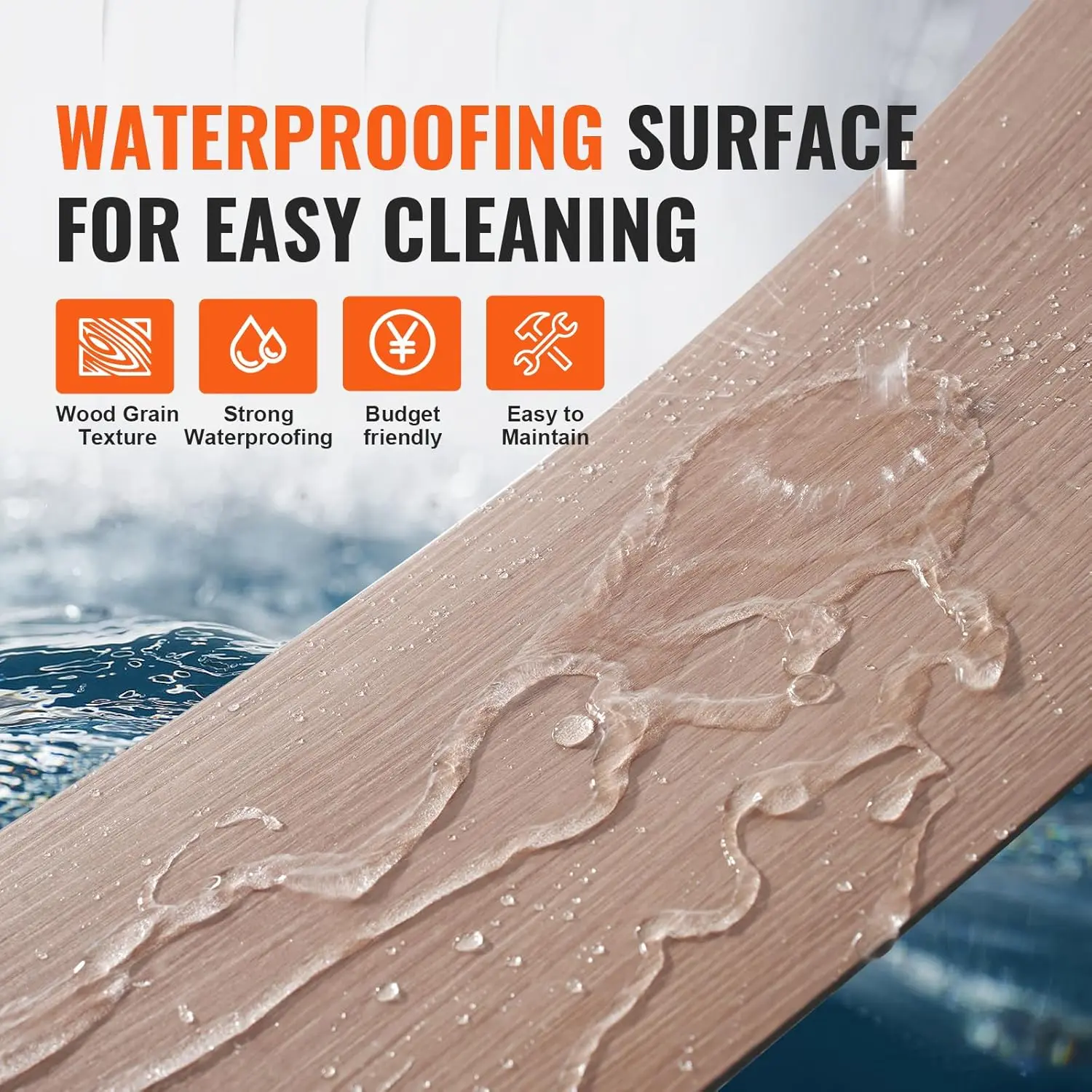 Peel and Stick Floor Tile 36" x 6", 36 Tiles Self Adhesive Vinyl, 2.5mm Thick, Natural Wood Grain DIY Flooring Tiles