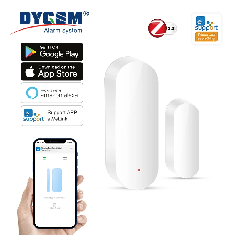 Zigbee Smart Door Window Sensor Open/Gesloten Detectoren EWeLink App Controle Beveiligingsalarm Werk met Alexa Google Home