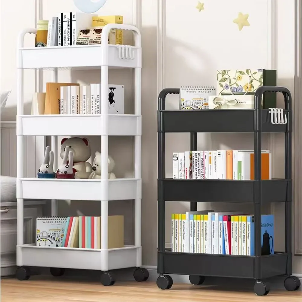 Mobile Storage Rack ห้องครัว Trolley Gap Rolling ของเล่นรถเข็นห้องนั่งเล่นขนมชั้นวางล้อ Muti-Tier ชั้นวางหนังสือ