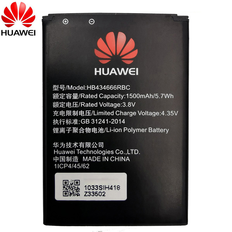 แบตเตอรี่แท้ 100% HB 434666 RBC สําหรับ Huawei Router E5573 E5573S E5573s-32 E5573s-320 E5573s-606 -806 ความจุ 1500mAh
