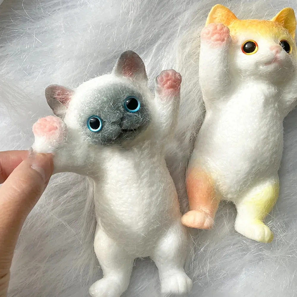 Jouet anti-Stress pour chat floqué mignon et Squishy, jouets sensoriels Extra Large pour enfants et adultes, Relaxation de l'anxiété, cadeau à presser