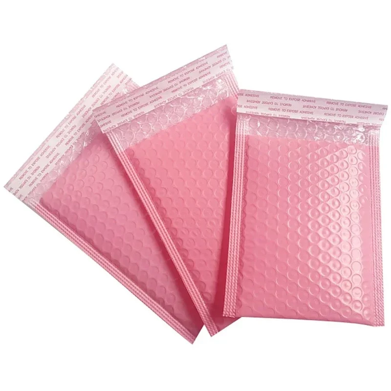 20/50pcs สีชมพู Bubble Mailers Bubble เบาะ Mailing Envelopes Mailer POLY สําหรับบรรจุภัณฑ์ Self Seal กระเป๋า Bubble Padding