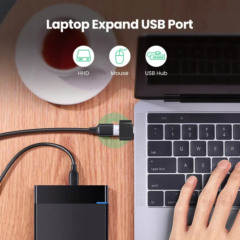 1/5 Chiếc Mới Đa Năng Loại C Sang USB 2.0 OTG Dành Cho Điện Thoại Di Động USB2.0 Type C OTG cáp