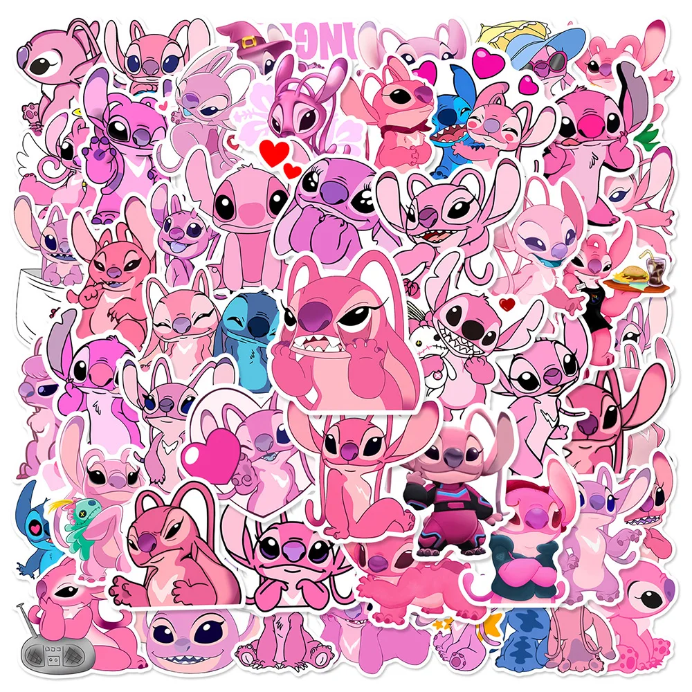 10/30/50PCS Disney Cute Cartoon Stitch Angelo Adesivi FAI DA TE Telefono Chitarra Laptop Bagagli Skateboard Graffiti Decalcomanie Divertimento Giocattoli Per Bambini