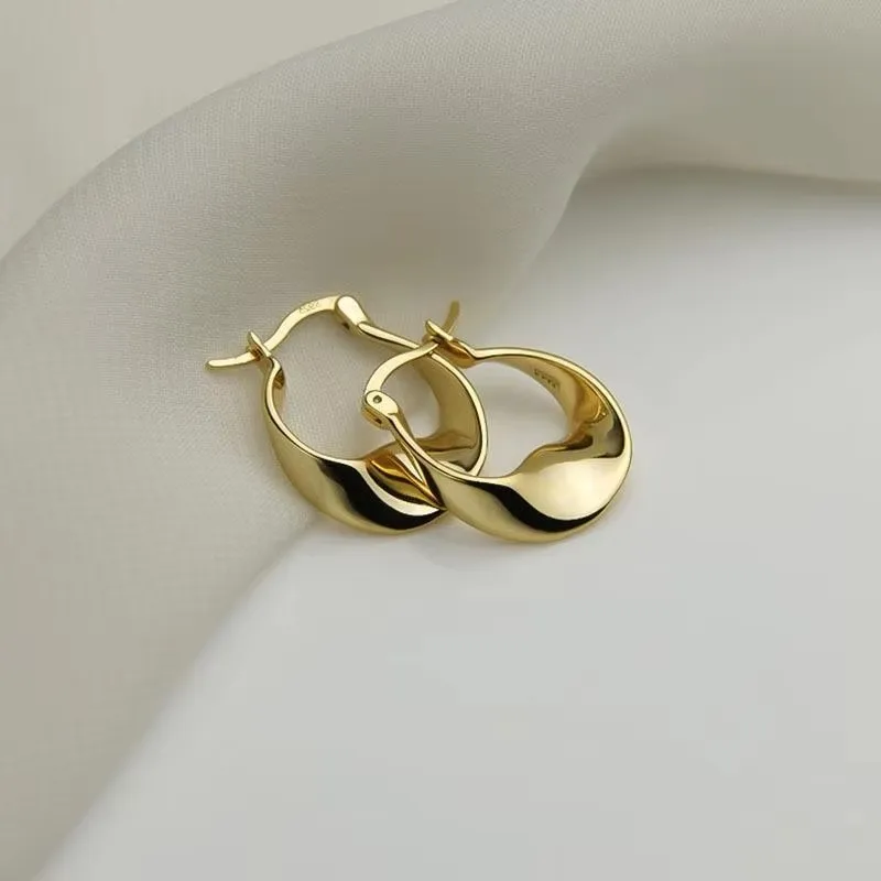 Neue Ohrringe aus 925er-Sterlingsilber mit unregelmäßiger Form, bezaubernde, personalisierte Mode-Ohrringe, Geburtstagsgeschenk für Frauen, edler Schmuck
