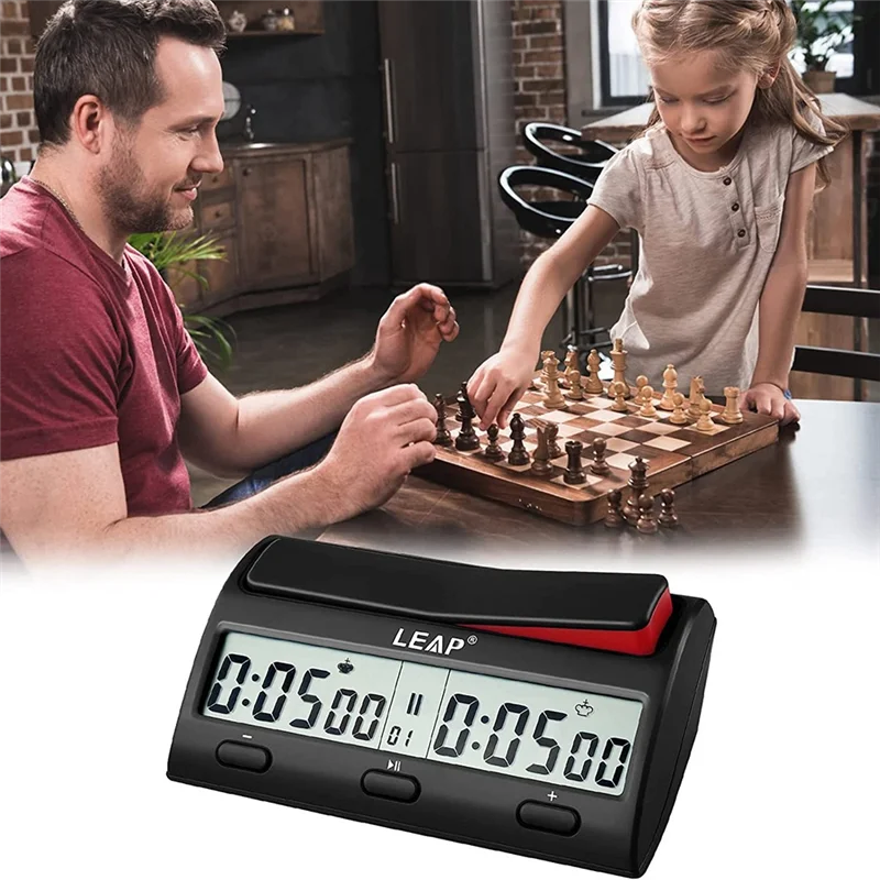 LEAP Chess Clock Advanced Digital Chess Timer with 7 Type 38 Timing Set Modes Professional Chess Clock Game Timer