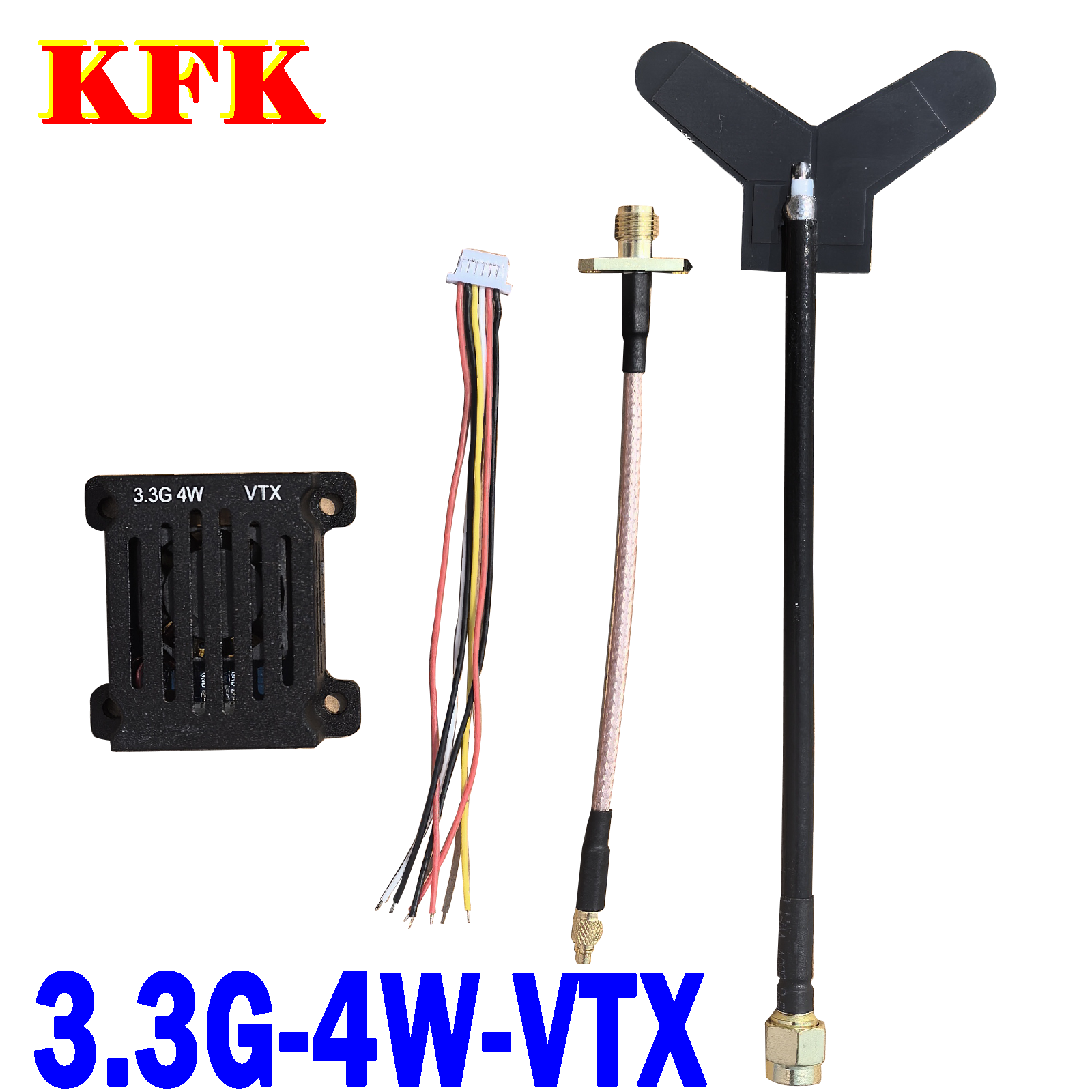 KFK 2025 novo transmissor FPV 3.3G 4W VTX e transmissão de vídeo 3.3ghz 16CH