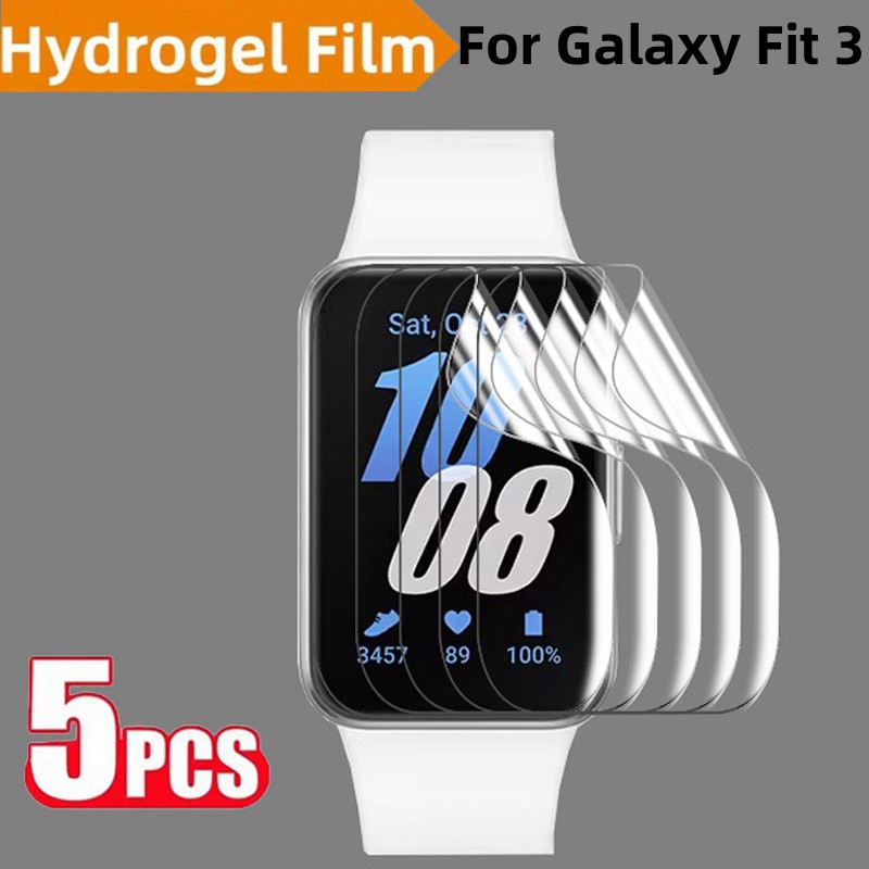 5PCSฟิล์มHydrogelสําหรับSamsung Galaxy Fit 3 HDป้องกันหน้าจอAnti-Scratchป้องกันฟิล์มสําหรับSamsung Galaxy Fit3 ไม่ใช่แก้ว