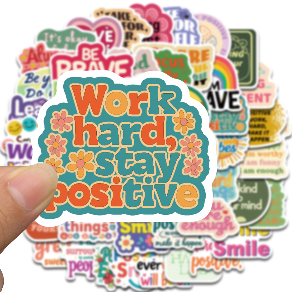 50PCS Positieve Bevestiging Stickers Kawaii Harajuku Skateboard Graffiti Decals Bagage Koffer Fiets Gift Telefoon Fiets Sticker