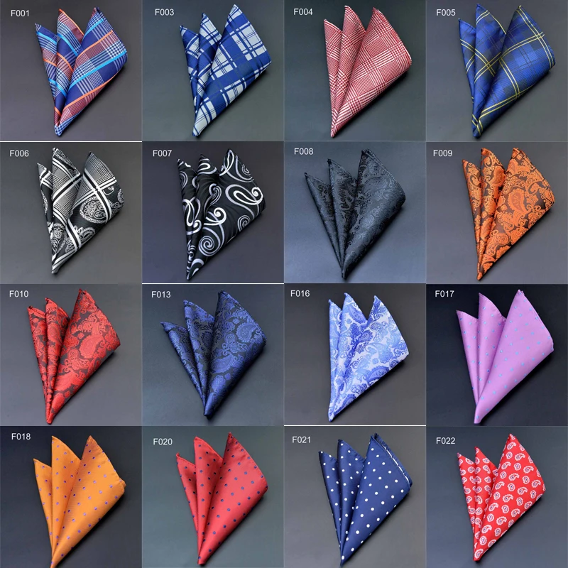 41 kolorów męska chusteczka w kratę Dot Paisley Hankies Hanky ​​Business Pocket Square ręcznik na klatkę piersiową 25*25CM