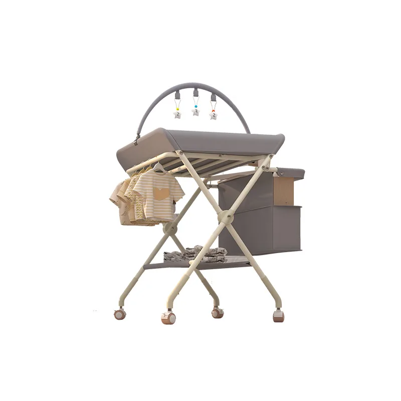 Mesa de troca de fraldas, mesa de cuidados com o bebê, multifuncional, dobrável, massagem, toque, recém-nascido, banho, troca de fraldas
