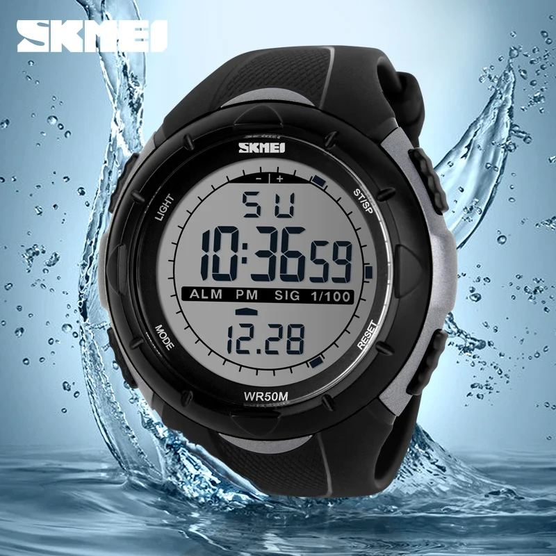Relojes deportivos militares SKMEI 1025 para hombre, reloj Digital resistente al agua, reloj Simple de moda para hombre 1251 1258