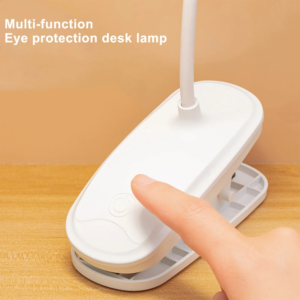 360 °   Lámpara de mesa de estudio Flexible con Clip, lámpara de escritorio nocturna regulable por USB, luz de noche junto a la cama para dormitorio, estudio, lectura, trabajo de oficina