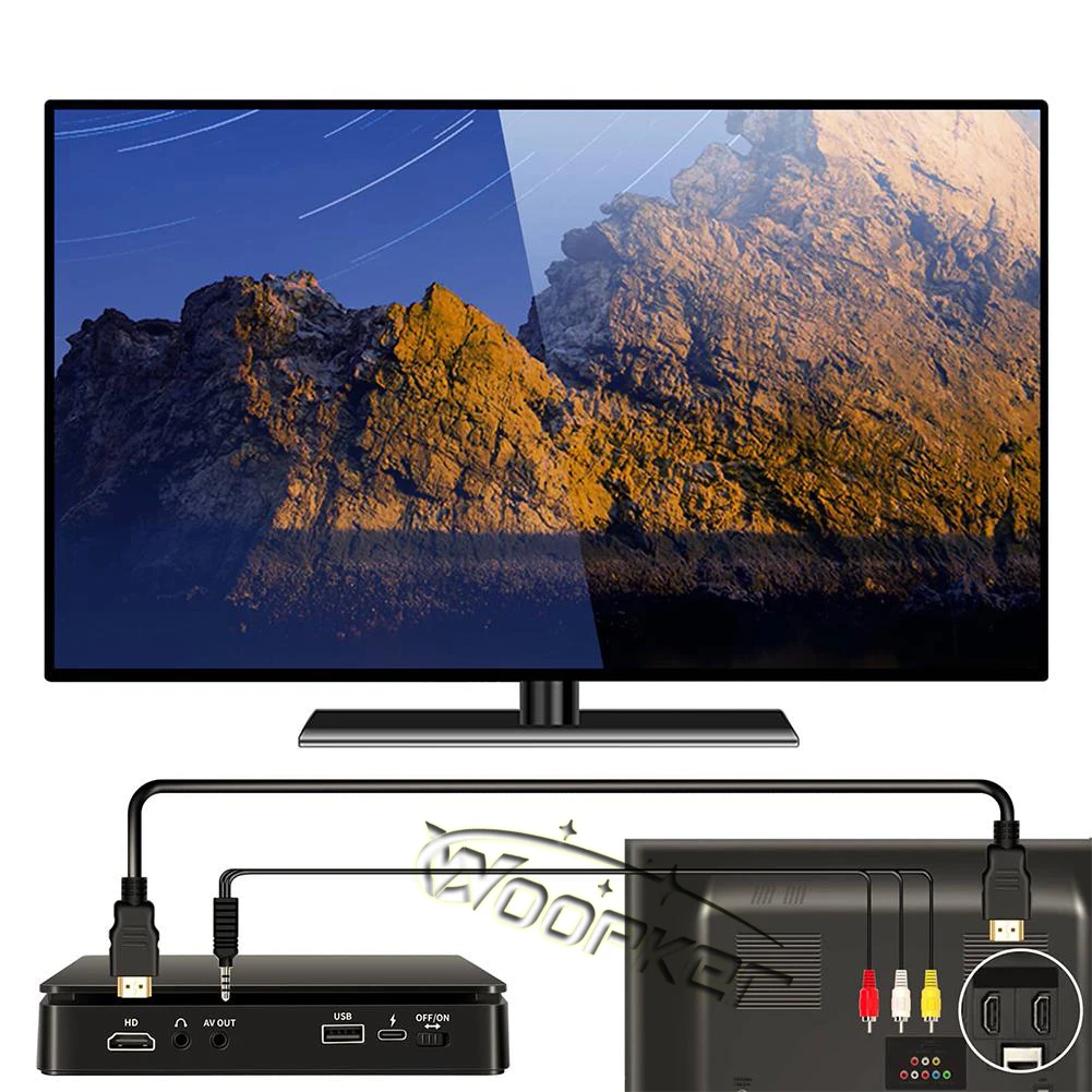 Woopker DVD Player HD Player HDMI AV Connection With USB input Headphone Output  touch LED Screen HD 1080P Type-C 5V / 2A