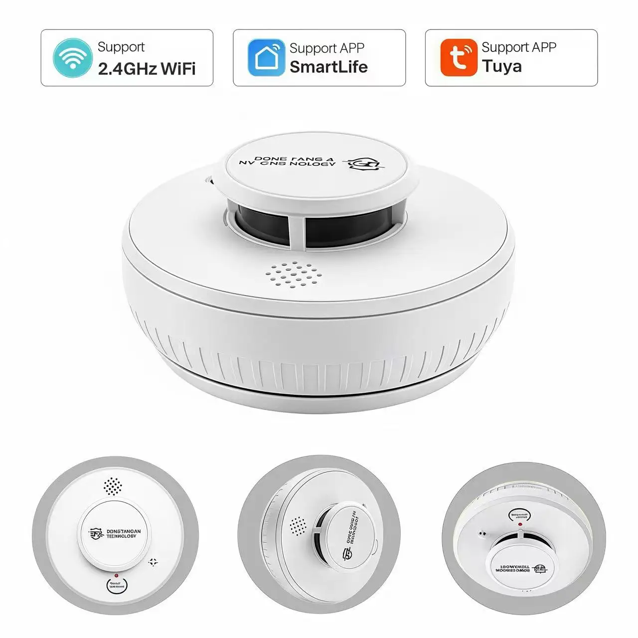 DFA 2 in1 Rilevatore di fumo e rilevatore di calore tuya wifi Allarmi antincendio Rilevatore di fumo per casa Camera da letto Fabbrica Ufficio