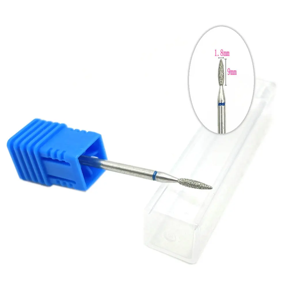 เพชรเจาะเล็บเครื่องตัดสําหรับเล็บโรตารี่ Bits Cuticle อุปกรณ์ทําความสะอาดทันตกรรมเพชร Burs 1 PC 2.35mm Shank