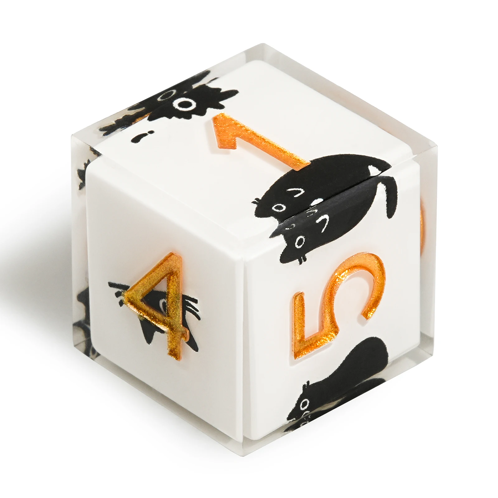 Juego de dados de resina con caja, serie sandía, juego de gato lechero, dados D & D, dados DND con borde afilado, dados poliédricos, mazmorras y dragones, 1-7 Uds.