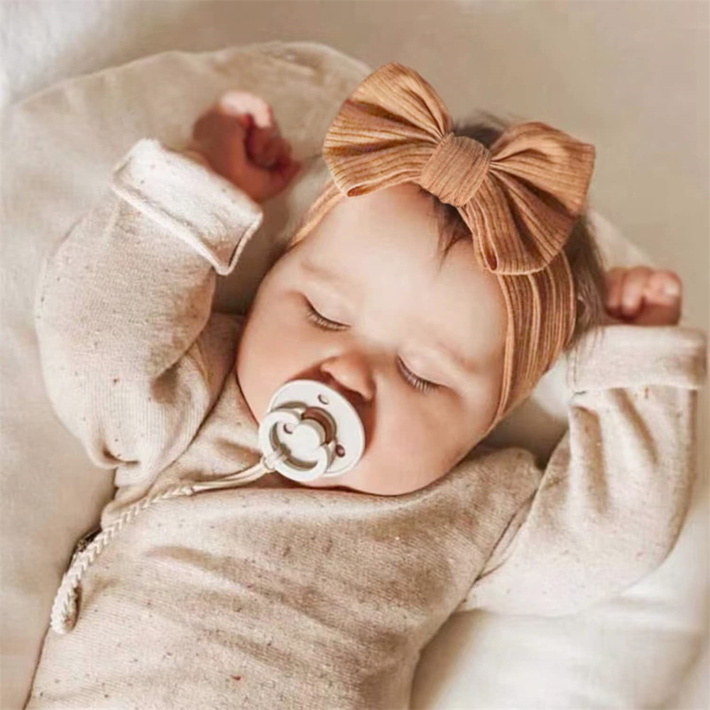 1 個弓ベビーヘッドバンド子供のためのプリントベビーヘッドバンド新生児ケーブルヘッドバンドターバン子供帽子ベビーヘアアクセサリー女の子