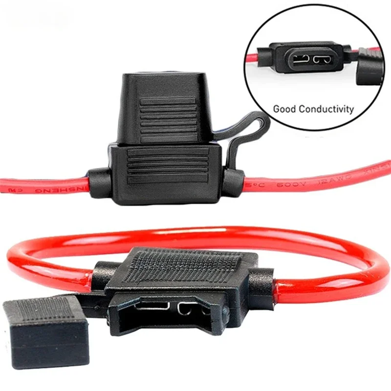 Car Fuse Holder Waterproof Mini Blade Adapter Splash-proof Box for 12V 30A in Line Cutoff Switch Socket Damp Proof Fuse Socket
