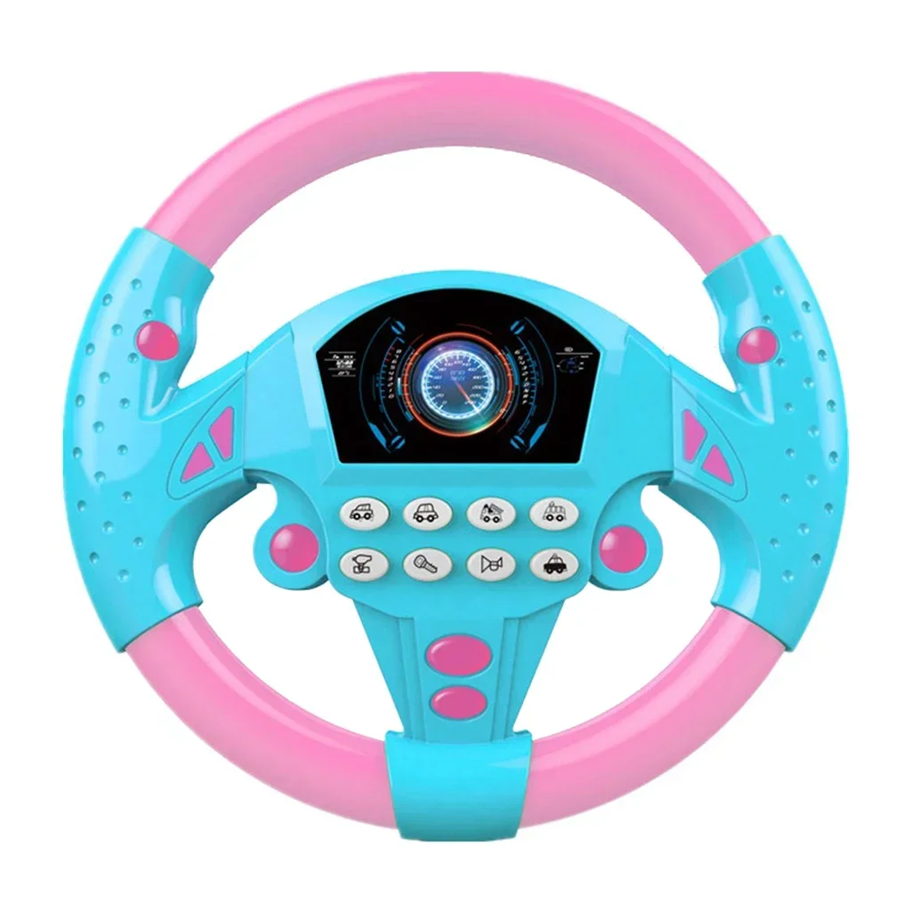 Interactive Children's Steering Wheel Toy with Light Realistic Driving Sounds for Early Learning Educational Toys for Toddlers