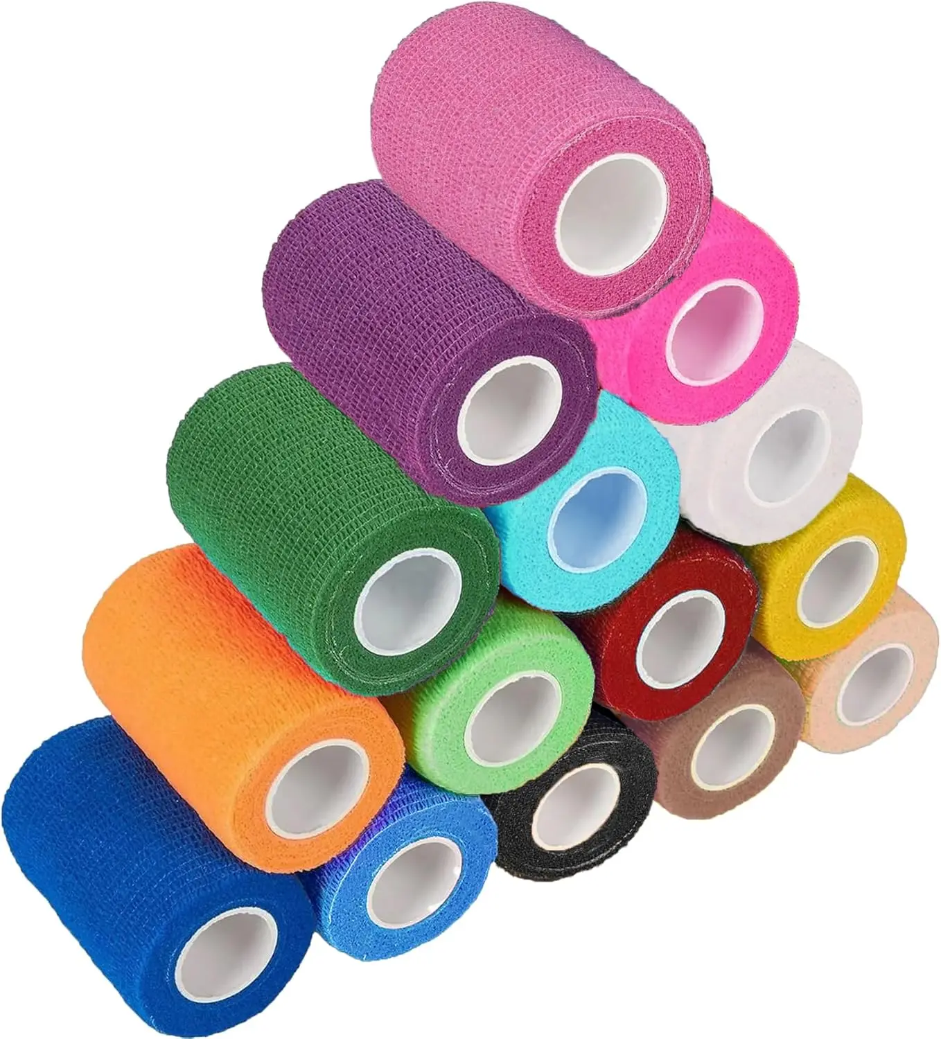 15 Uds 2,5/5/7,5 cm colorido deportes autoadhesivo elástico transpirable cinta deportiva para rodilleras dedo tobillo ayuda Kit herramienta para mascotas