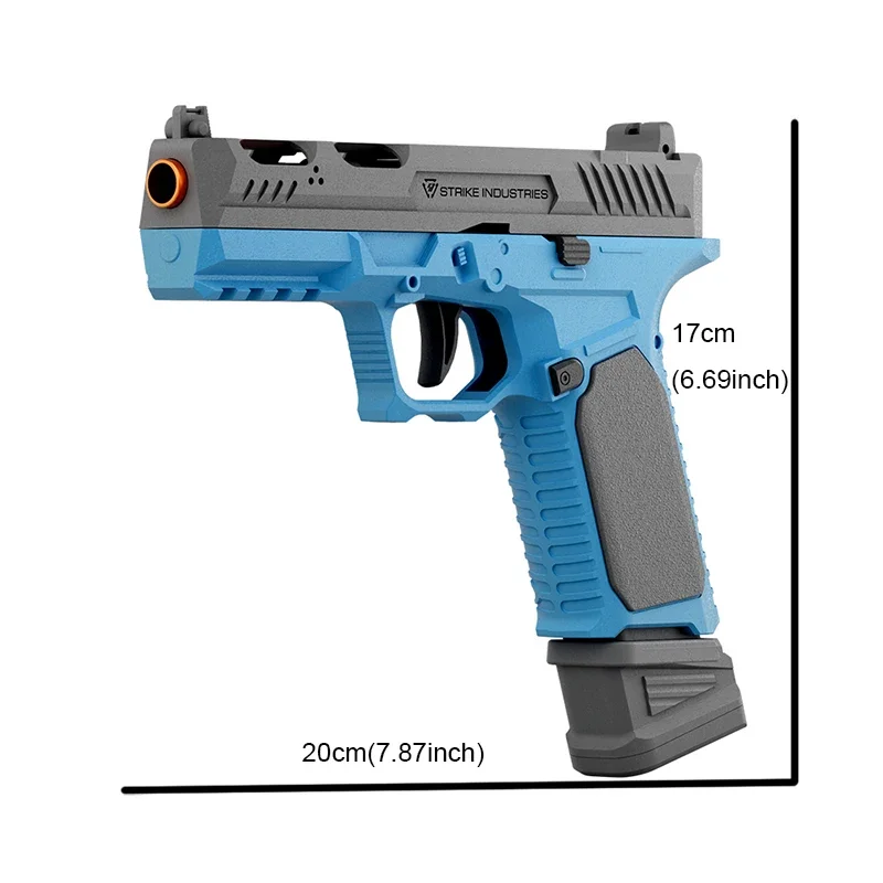 G17 ปืนพกเชลล์โยนยิงอย่างต่อเนื่อง Blowback Soft Bullet ปืนแขวนของขวัญวันเกิด