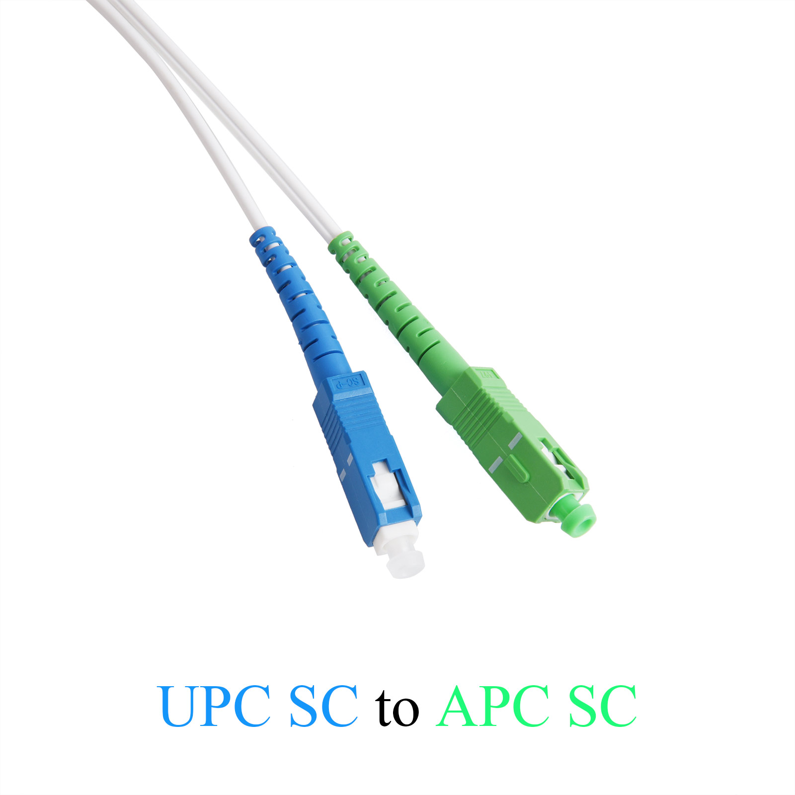Glasfaserkabel UPC SC zu APC SC Optisches Singlemode-Verlängerungskabel für den Innenbereich Simplex-Konverter-Patchkabel 3M/5M/10M/15M/20M/30M