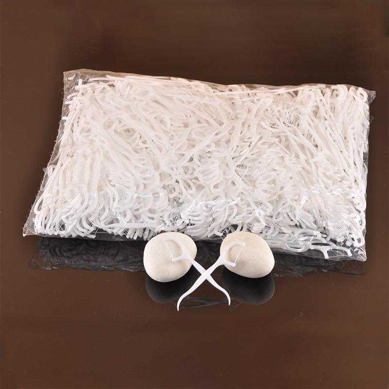 190--Manufacturer bulk floss stick floss bag wholesale floss box polymer thin slip floss tag disposable floss