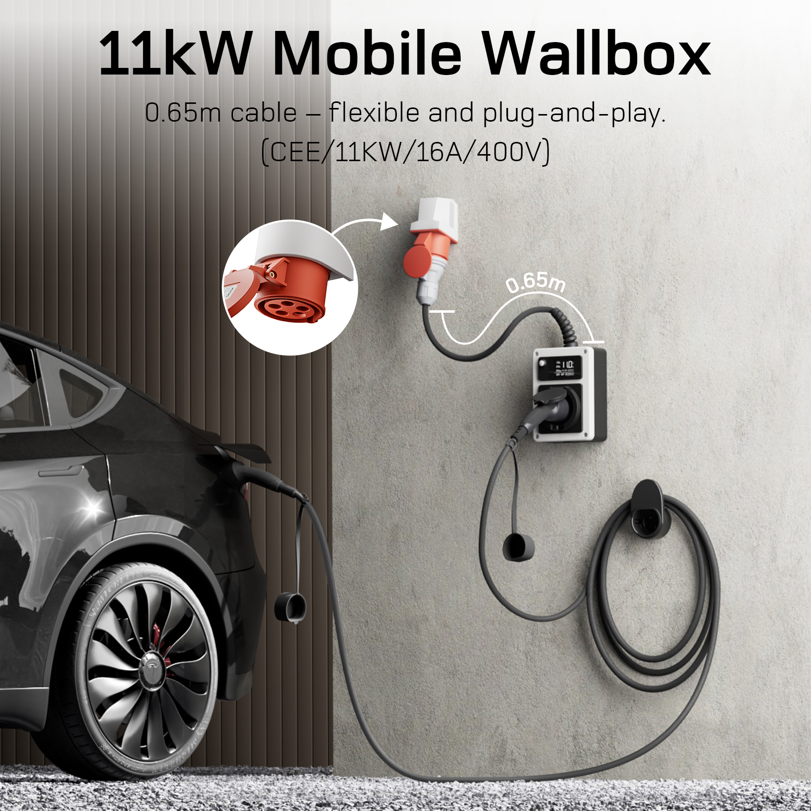 dé 電気自動車充電器16A,32A,3相,11kw,22kW,タイプ2ソケット付き