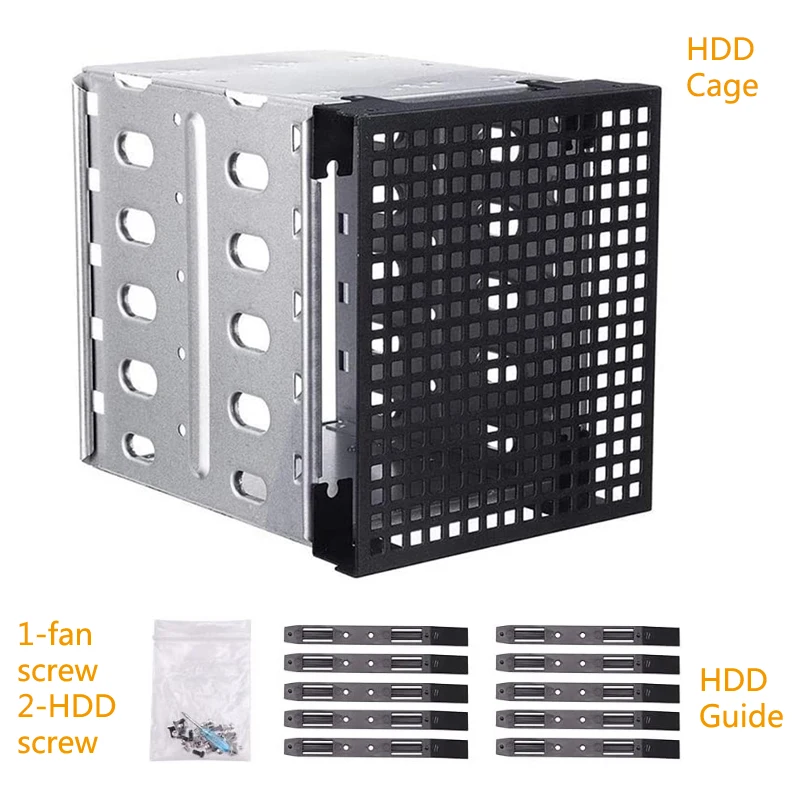 ZhenLoong 5.25 do 3.5 HDD Adapter Caddy Bracket SATA SAS Tray Hard Disk Rack Enclosure Chassis Optical Extension Hard Drive Cage