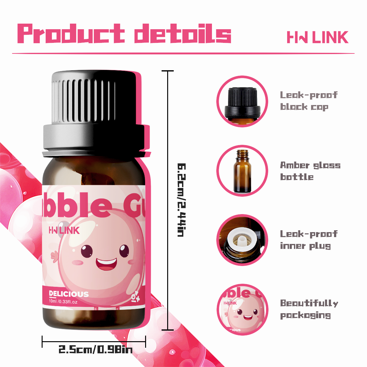 10 ml Kaugummi, ätherische Öle, Parfüme, Hautpflege, Körperöl, Kerzenherstellung, Aromatherapie, Luftbefeuchter, Geschenke, Auto-Lufterfrischer