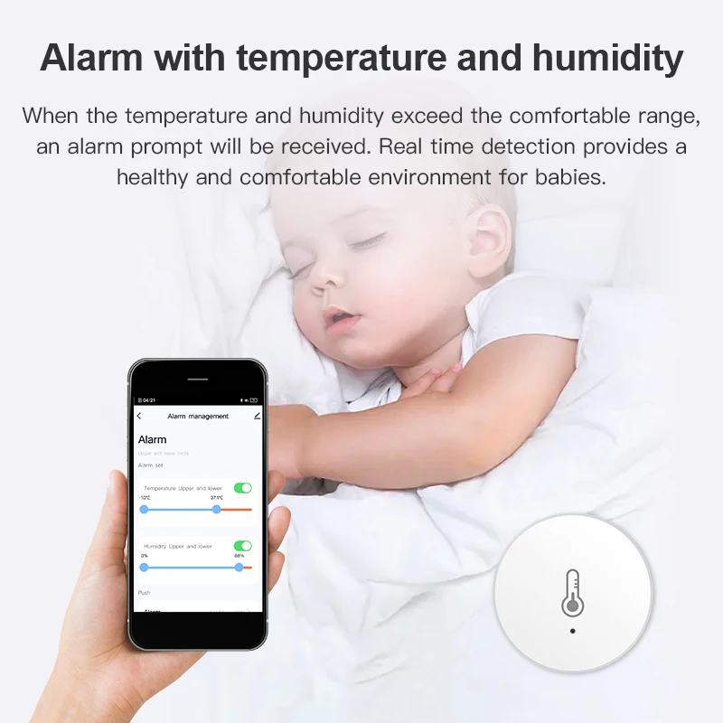 Sensor inteligente de temperatura e umidade Tuya Zigbee - um mini termômetro digital para monitoramento em tempo real em casas inteligentes