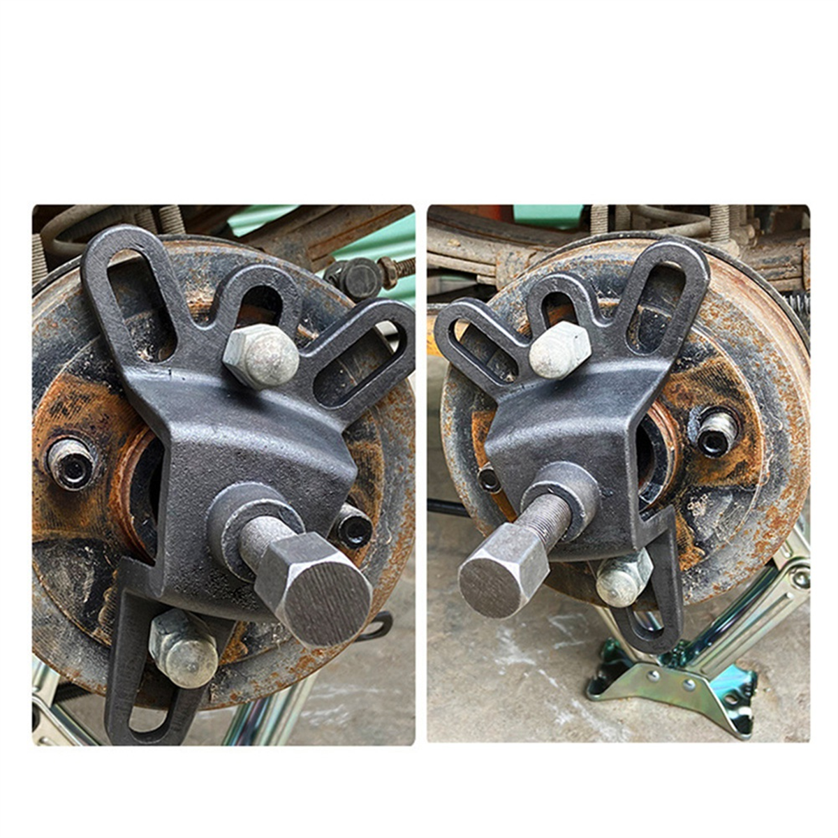 TRO-A2pcs Sepeda Roda Tiga Umum 4 Lubang Roda Hub Penarik Rem Pot Penghilang Bantalan Drum Rem