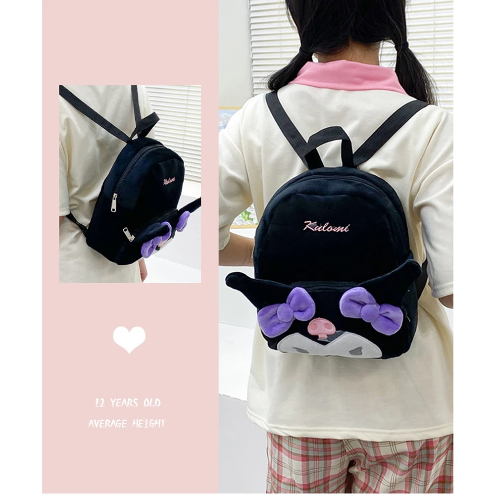 Kawaii Cartoon Pluche Mymelody Hellokitty Rugzak Leuke Mode Kuromi Cinnamoroll Grote Capaciteit Student Schooltas Meisjes Geschenken