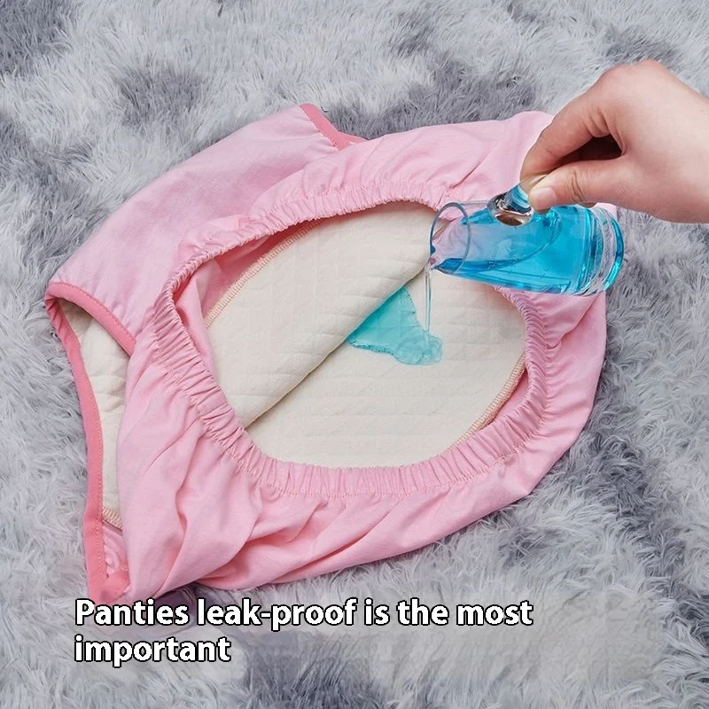 Waschbare Stoffwindel Inkontinenz Unterwäsche Anti-Leckage Frauen absorbieren Urin-Leckage Slips Baumwolle ältere jährliche Windel-Shorts
