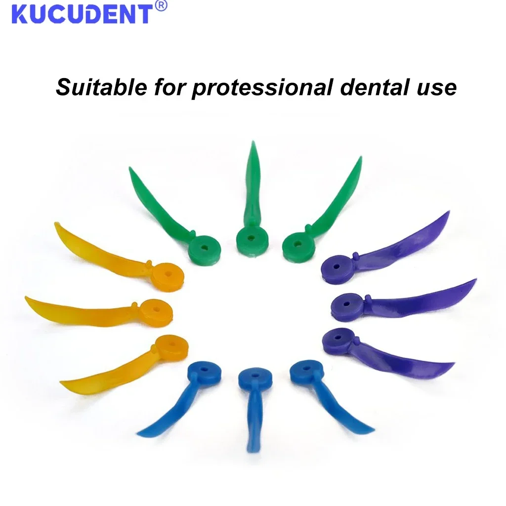 200 stks/pak Tandheelkundige Wegwerp Wiggen Tand Kloof met Cirkelvormig Gat 4 Maten Medische Plastic Mondverzorging Gereedschap voor Tandheelkunde Lab