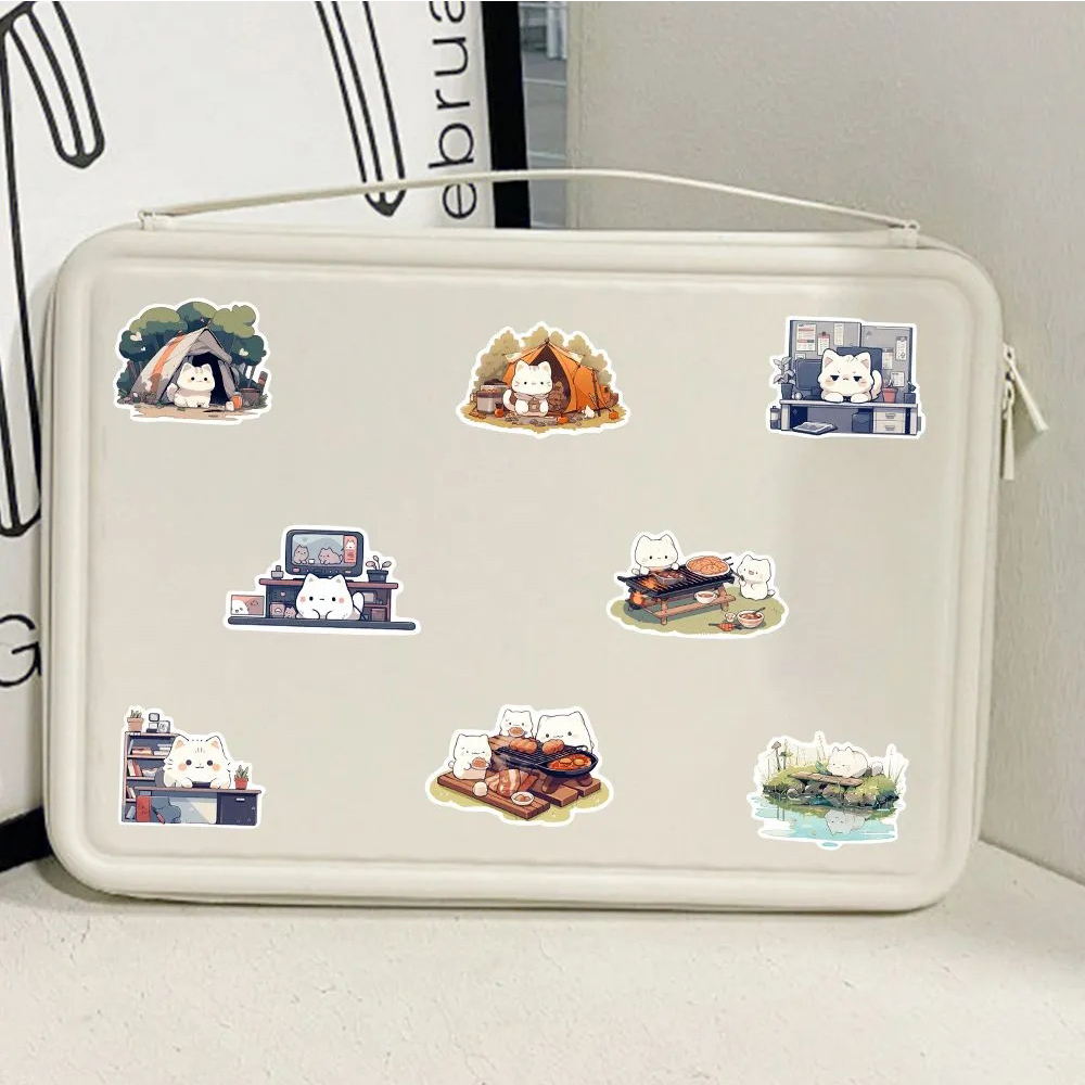 10/30/54 個かわいい動物猫ステッカー美的装飾デカール防水 DIY 電話ラップトップ防水かわいいステッカー子供のための