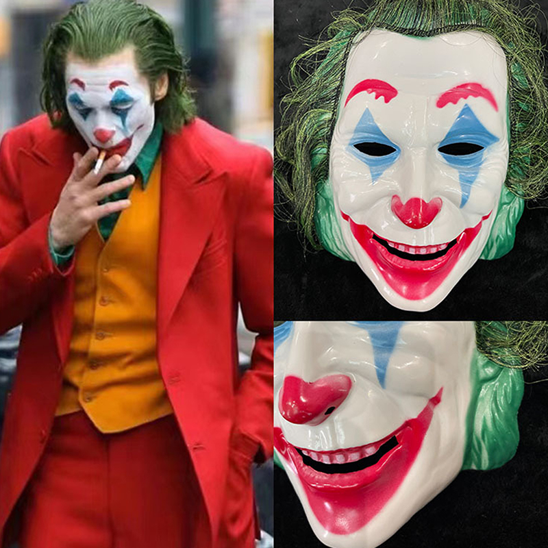 Halloween coringa máscara cosplay palhaço traje festa adereços rosto cheio engraçado terror decoração traje acessórios