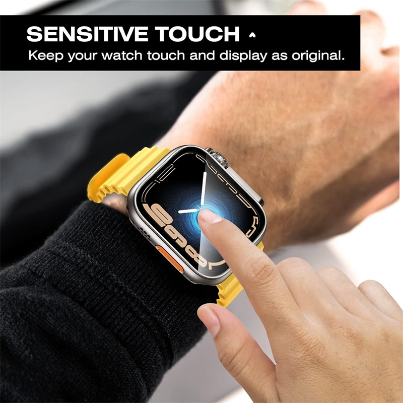Glass+Case for Apple Watch 46mm 44mm 45mm 41mm 40mm 38mm 42mm Screen Protector Change Ultra Bumper iWatch Series 10 9 8 7 SE 6 5