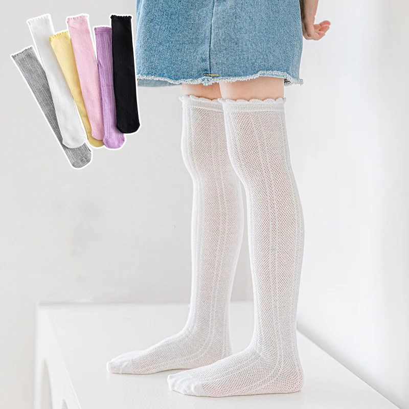 Kinder Mädchen Hohe Lange Socken Prinzessin Mesh Schule Frühling Sommer Kinder Strümpfe