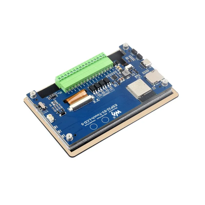 ESP32-S3 5-дюймовый сенсорный IPS ЖК-дисплей, макетная плата, двухъядерный процессор, дисплей ESP32 1024x600 для Arduino IDE VSCode