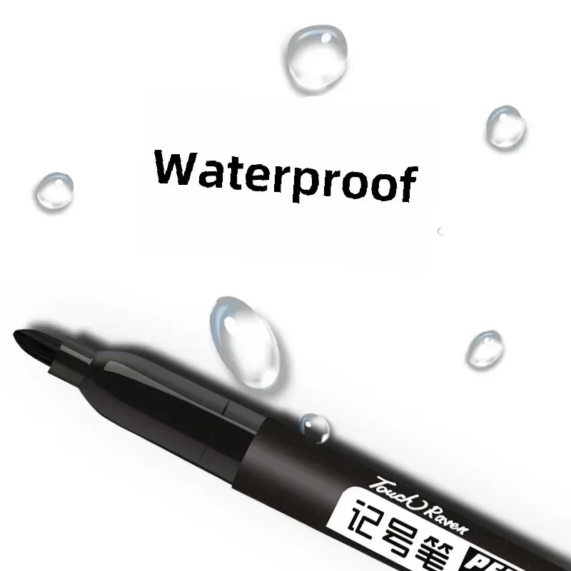 6-20PCs/Set PermanentMarker Pen Fine Point Waterproof Markers Thin Nib Crude Nib Black Blue Red Ink 1.5mm Fine Color Marker Pens