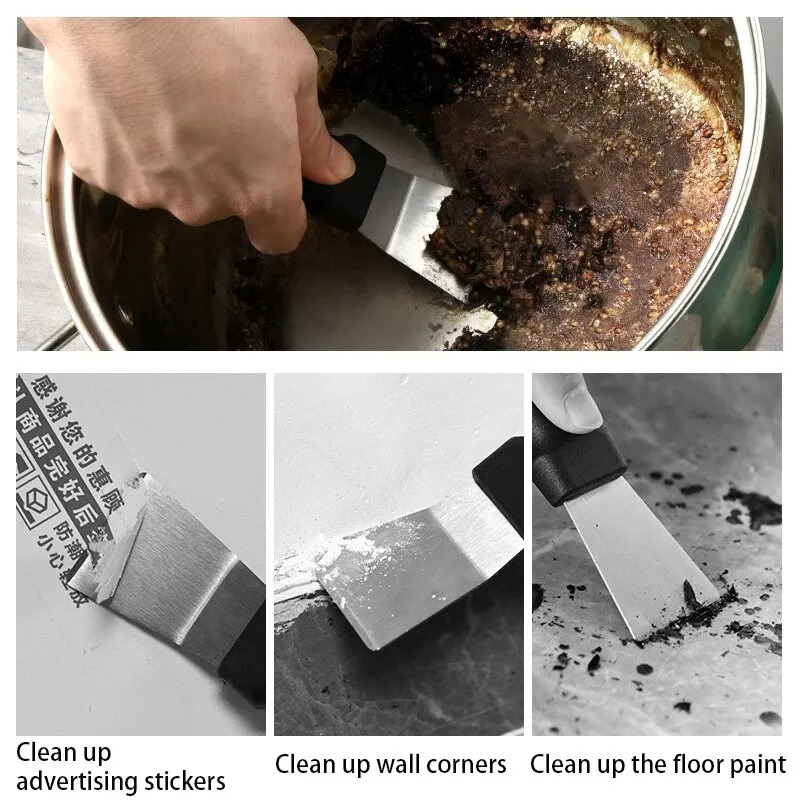 Farbabisolierwerkzeug, Reinigung zum Entfernen von Etiketten, Aufklebern, Farbe aus Glas und Herd, Schaber, Küchenreinigungsschaufel