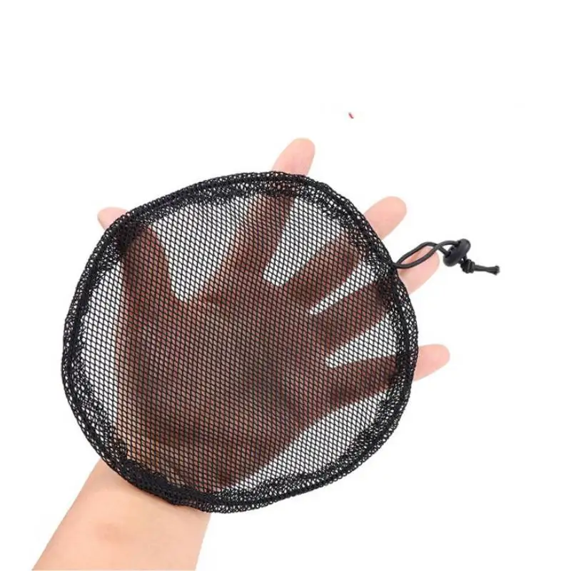 Red para moño de pelo, coleta de poliéster, red para hacer moños, coleta, gorro de peluca, red Afro Puff, redes para el cabello negras con correa ajustable