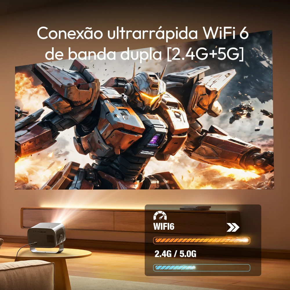 Vevshao a12 projetor mini portátil led vídeo android 13.0 wifi 6 espelho smartphone para 1080p 4k vídeo projetor de cinema em casa