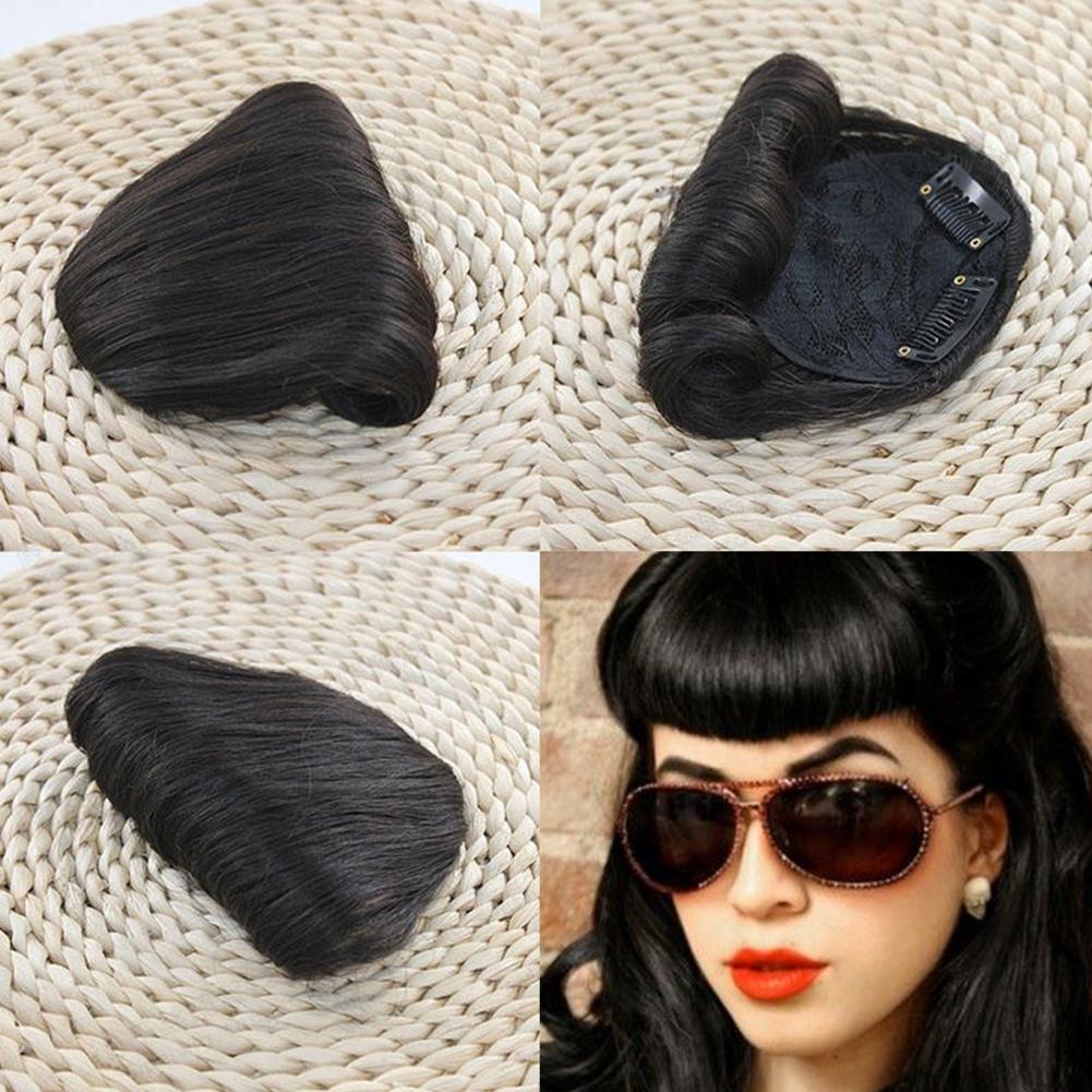 Curled Bangs Wig With No Creases Slanted Bangs Curly Hair Patches Inner Buckle Bangs Clip Style Hair Patches