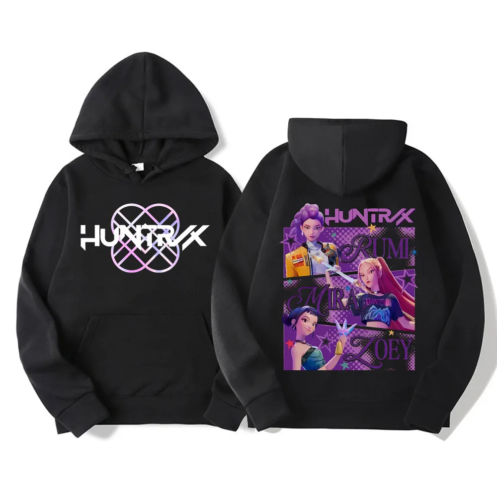 Kpop Dämonenjäger Fanmerch Mira Rumi Zoey Huntrix Hoodie Cartoon Harajuku Pullover Tops Mann Frau Sweatshirt