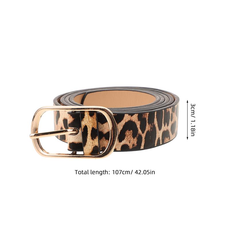 Cinturón Vip de diseñador para hombre y mujer, cinturón de leopardo a la moda, combina con todo