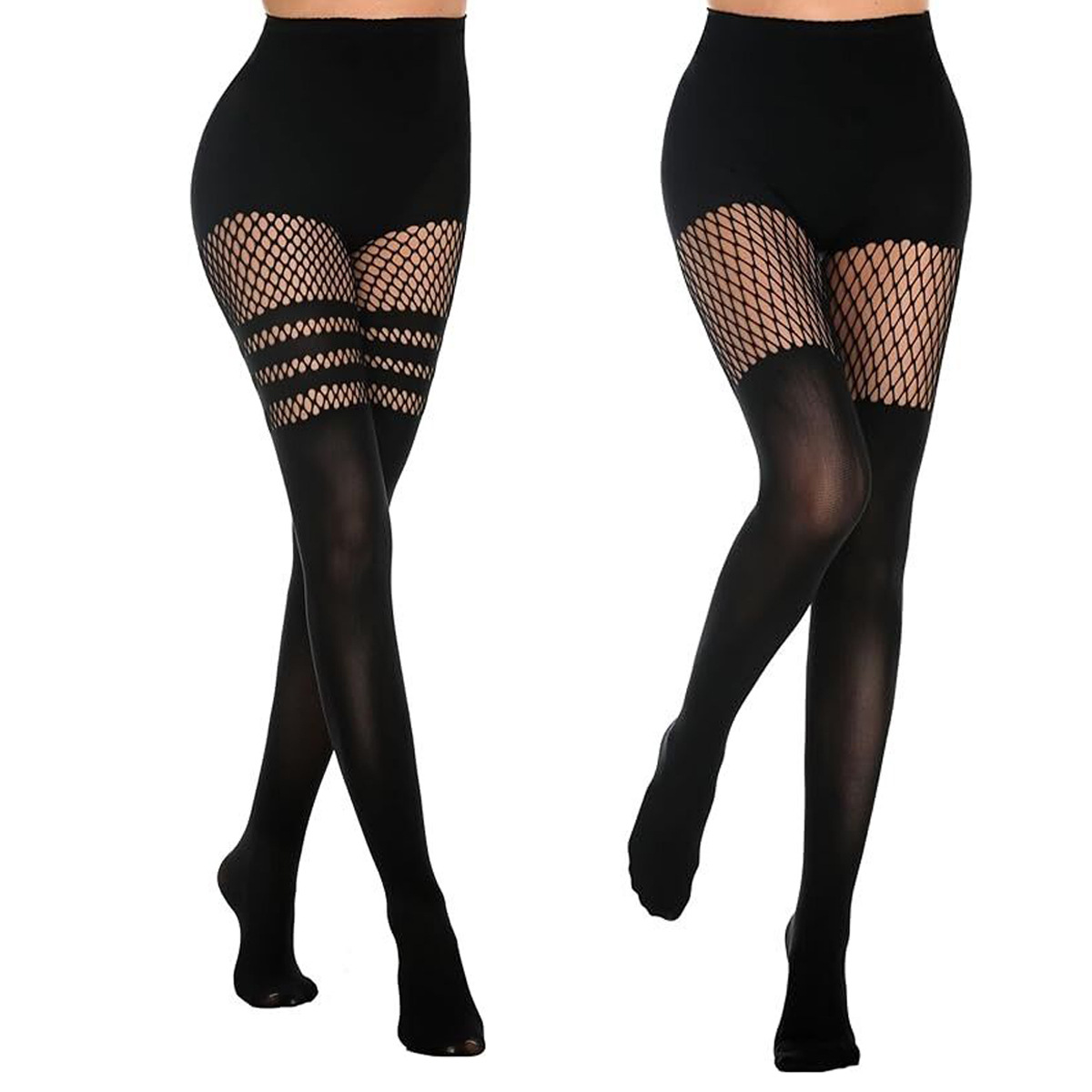Hot Selling Women's Long Sexy Fishnet Stockings Fish Net Lrregular splice Web Pantyhose Lingerie tights Thigh High Stocking